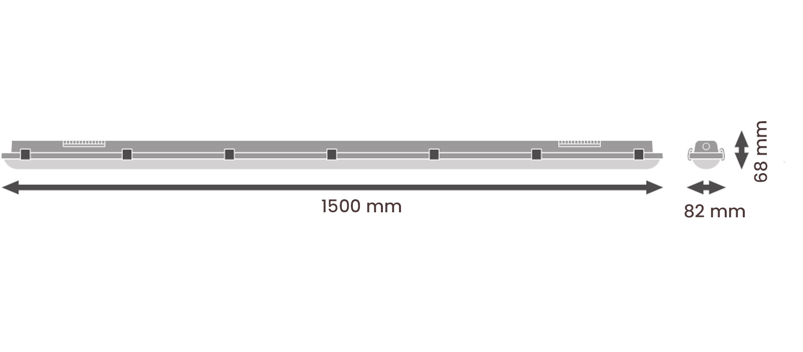 Oprawa Hermetyczna G13 T8 LEDVANCE DAMP PROOF HOUSING 150cm IP65 Z