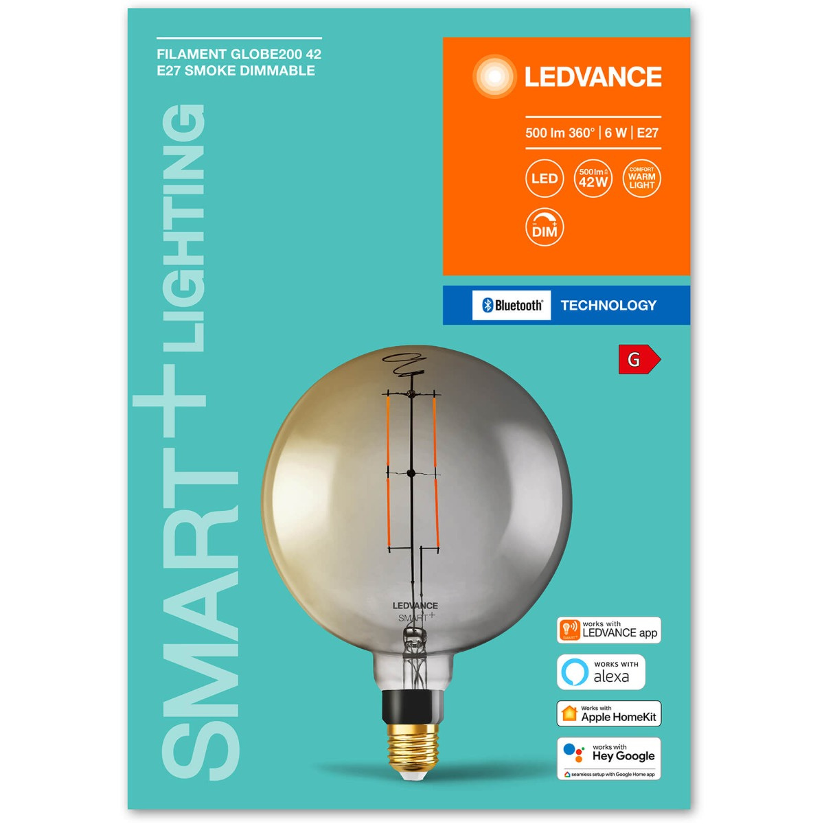 Żarówka LED Globe E27 G200 6W Ciepła Filament Ledvance SMART Bluetooth