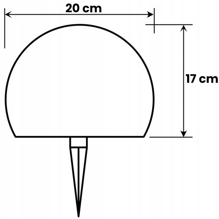 Kula Solarna Rgb Lampa Naziemna Do Ogrodu Led W Rgb Cm Pilot