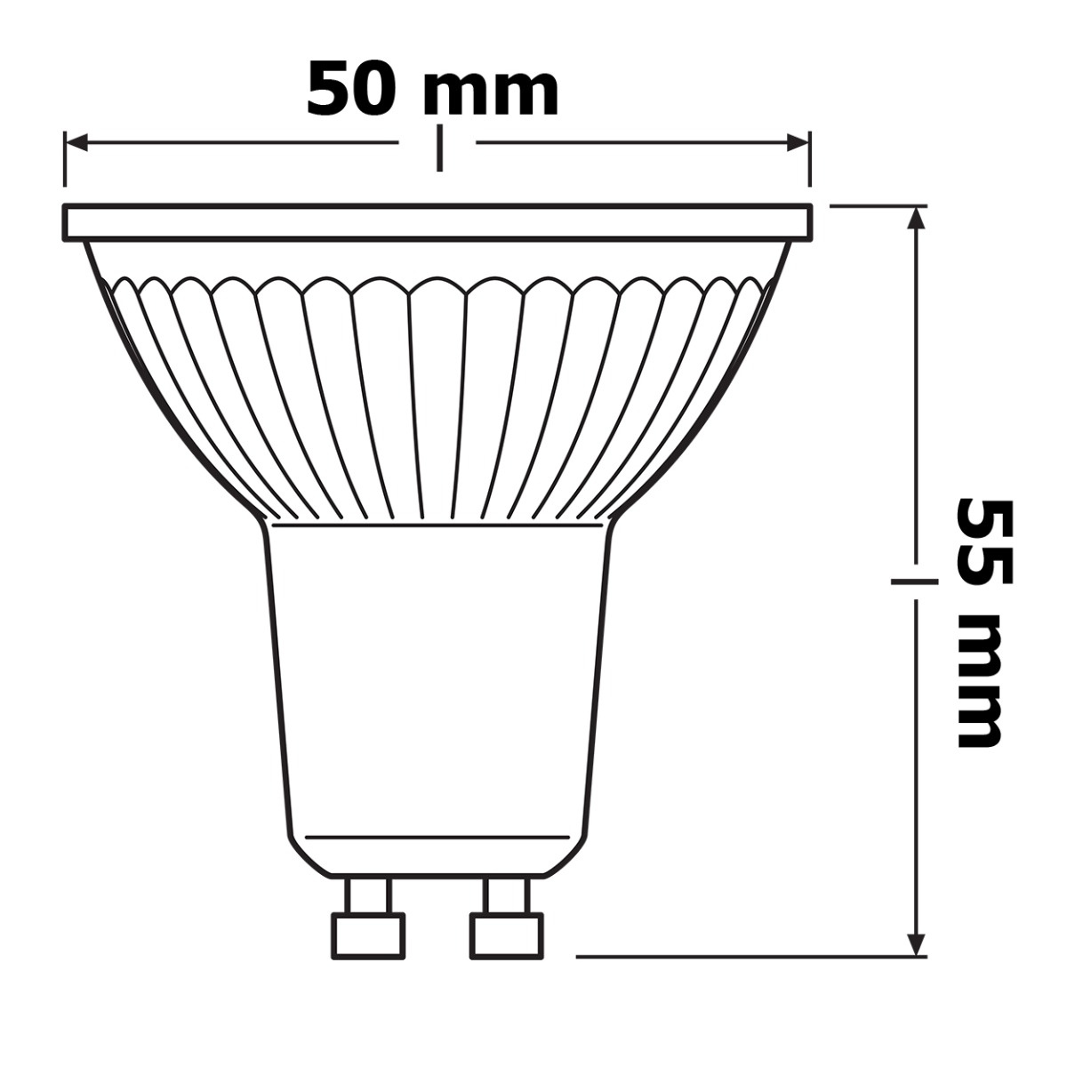 5PAK Żarówka LED GU10 4 3W 50W 350lm 4000K Neutralna 36 OSRAM Base