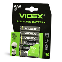 Baterie Alkaiczne Videx LR03 AAA Paluszki 1.5V Blister 12szt