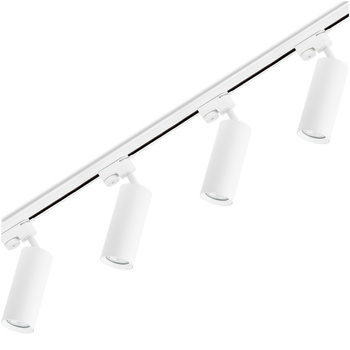 Zestaw Szyna Oświetleniowa Szynoprzewód 2 m + 4x Reflektor Szynowy RITI GU10 Biały LUMILED