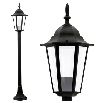 Lampa Ogrodowa Stojąca Latarnia Zewnętrzny 1xE27 Słupek 96cm Grafit