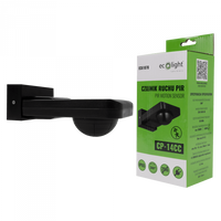 Czujnik Ruchu i Zmierzchu PIR IP44 Natynkowy Czarny 20m 360° CP Ecolight