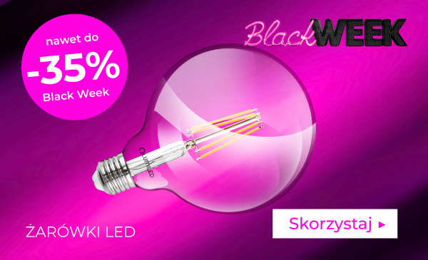 BLACK WEEK z żarówkami LED