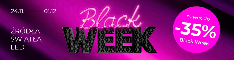 BLACK WEEK z żarówkami LED