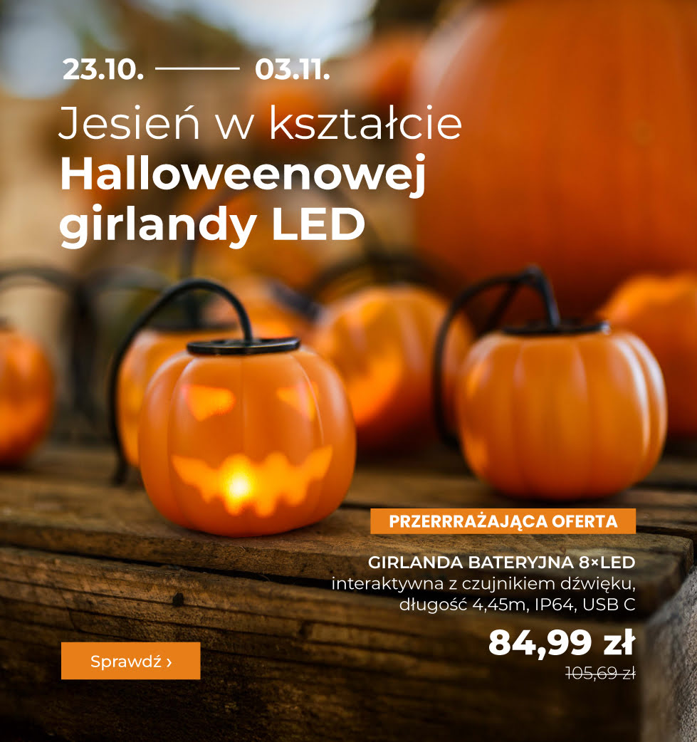 Halloweenowa girlanda LED