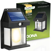 Kinkiet Solarny Lampa Elewacyjna LED 3000K IP44 Czujnik Ruchu i Zmierzchu DONA LUMILED