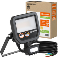 Naświetlacz LED Reflektor Zewnętrzny Lampa 17W 2200lm 3000K IP65 Czarny Z Czujnikiem Ruchu i Zmierzchu Floodlight Ledvance