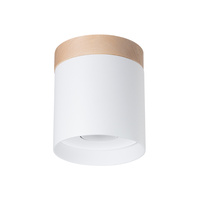 Lampa Sufitowa Oprawa Natynkowa GU10 Tubularna Naturalne Drewno Skandynawska Rif Sollux