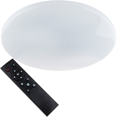Plafon LED sufitowy łazienkowy 72W 3000-6500K Biały Okrągły Diament 57cm + Pilot