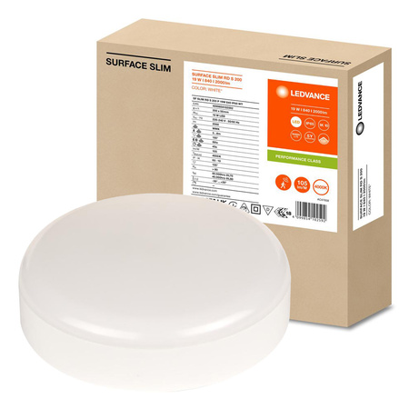 Plafon LED Lampa Sufitowa 19W 2000lm 4000K Neutralna z Czujnikiem Ruchu Zmierzchu Natynkowa Biały 20cm Surface Ledvance