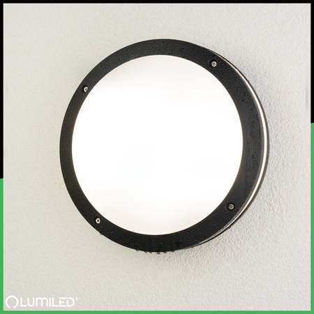 Lampa Ogrodowa Zewnętrzna Ścienna Kinkiet Elewacyjny do LED 2x E27 Okrągły LARIS LUMILED