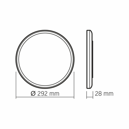 Plafon LED Lampa Sufitowa Natynkowa 18W 2000lm 4000K Neutralna Biała Videx