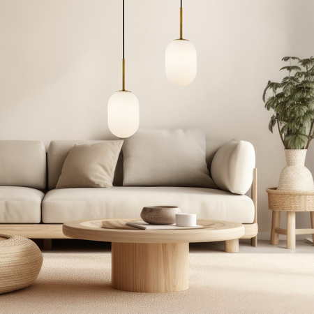 Lampa Wisząca Sufitowa ALIAS Złota 1xE14 fi 120 Milagro