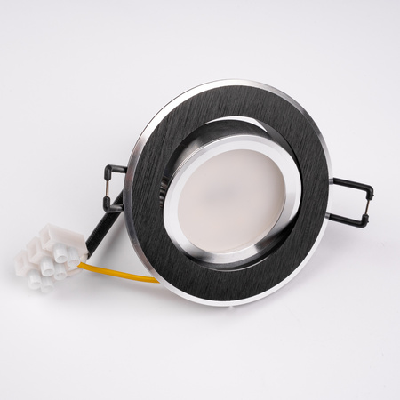 Oprawa Halogenowa Podtynkowa Okrągła Ruchoma TRIX 3w1 GU10 6W 4000K Czarny LUMILED