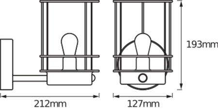 Kinkiet Ogrodowy Lampa Elewacyjna Zewnętrzna Latarnia E27 Aluminium IP44 z Czujnikiem Ruchu i Zmierzchu Endura Osram