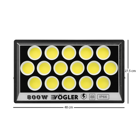 Naświetlacz LED HALOGEN 800W COB ZEWNĘTRZNY SLIM OCZKO REFLEKTOR LAMPA