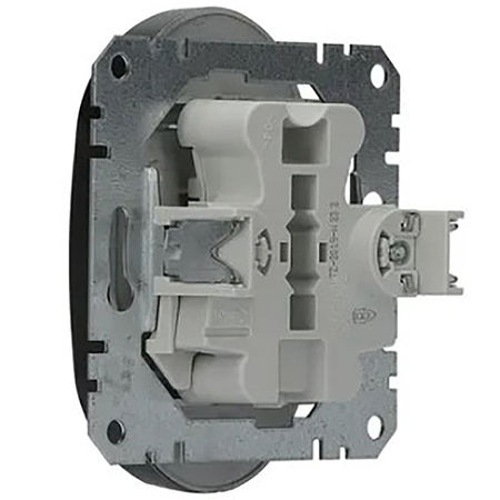 Gniazdo Podwójne 2P+PE Dwukrotne bez Ramki Podtynkowe Asfora IP20 Antracyt