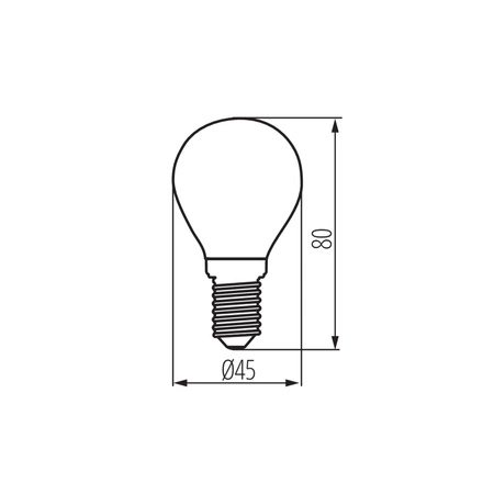 Żarówka LED E14 Edison G45 3.8W = 60W 806lm 2700K Ciepła Przezroczysta XLEDEX Filament Kanlux
