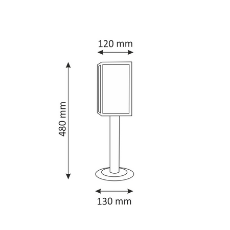 Lampa Ogrodowa Stojąca Malmo do LED E27 Wysoka 48cm Grafit - GOLDLUX (Polux)