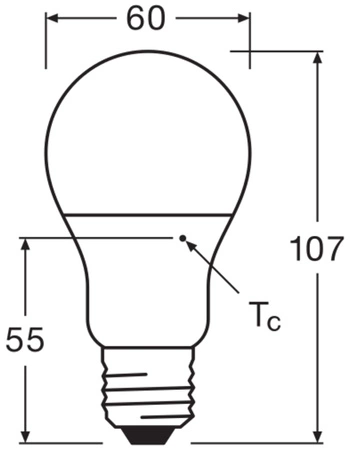 Żarówka LED E27 A60 8W = 60W 806lm 2700K Ciepła 150° BASE Osram