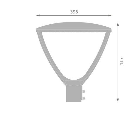 Lampa Uliczna LED Przemysłowa Oprawa Drogowa 29W 3538lm 2200/2700K IP66 Szary Urban Lantern Ledvance