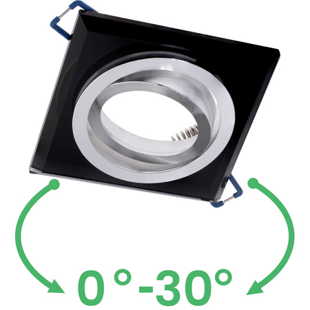 Oprawa Halogenowa Podtynkowa Lampa Sufitowa Szklana Kwadratowa Ruchoma GU10 ARIAN LUMILED