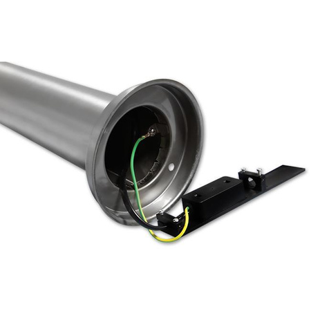 Lampa Ogrodowa Zewnętrzna E27 SREBRNY SŁUPEK 65cm z Czujnikiem Ruchu i Zmierzchu