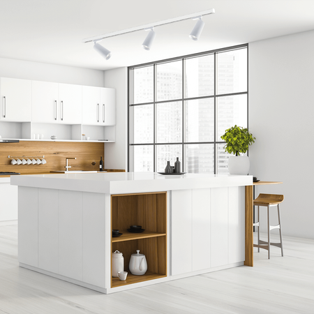 Zestaw Szyna Oświetleniowa Szynoprzewód 1,5m + 3x Reflektor Szynowy GU10 Biały Mica Milagro