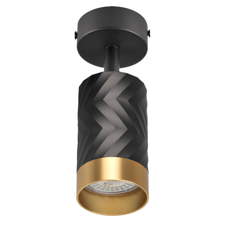 Oprawa Ścienno-Sufitowa Reflektor Punktowy GU10 Czarna Złota ARRAS Sanico Goldlux
