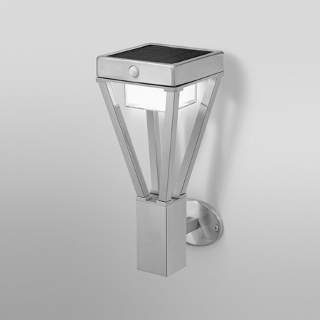 Lampa Ogrodowa Zewnętrzna Kinkiet Elewacyjny LED 6W 550lm 3000K IP44 Srebrny Z Czujnikiem Ruchu i Zmierzchu Endura Ledvance