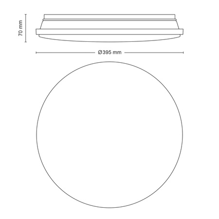 Plafon LED Lampa Sufitowa 24W 2700-6500K ŚCIEMNIALNY CCT 39cm WINCEL + PILOT PHILIPS