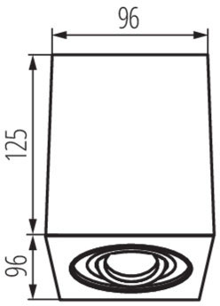 Oprawa natynkowa halogenowa SPOT GORD GU10 aluminium IP20 Kanlux