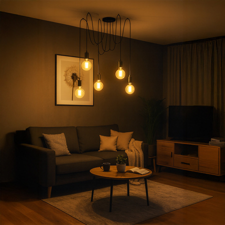 Lampa wisząca sufitowa ARANE PAJĄK 5 ramion do LED 5x E27 LUMILED