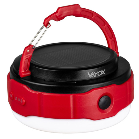 Latarka Akumulatorowa LED Kempingowa 500lm 3000K-6500K Solarna USB-C Powerbank VA0100 VAYOX