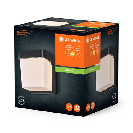 Lampa Ogrodowa Zewnętrzna Kinkiet Elewacyjny LED 11W 550lm 3000K IP65 Szary Endura Ledvance