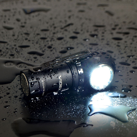 Latarka Reczna Czołowa Akumulatorowa LED 10W 600lm 4 Tryby Pracy USB-C Wodoszczelna IP68 Videx