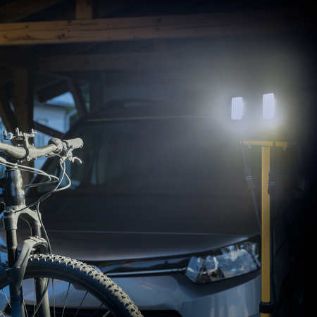 Naświetlacz LED ZUNA2 Halogen Lampa 2x 20W 6500K na Statywie + Przewód + Złącze Hermetyczne LUMILED