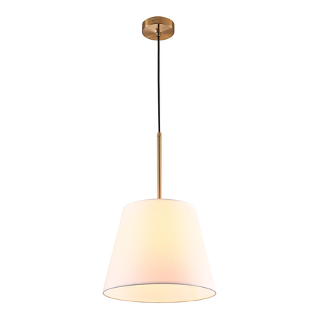 Lampa Sufitowa Wisząca Zwis E27 Biała Złota ELENA Sanico Goldlux