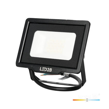 Naświetlacz LED Zewnętrzny Ogrodowy 20W 1600lm 4000K Neutralny 120° IP65 Czarny MH Kobi