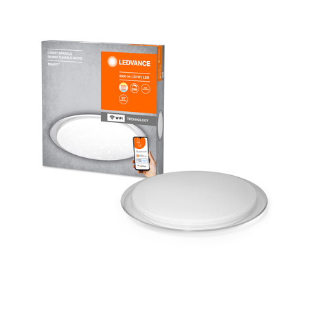 Plafon LED Natynkowy 30W 2400lm CCT Ściemnialna 56cm Biały SMART+ WiFi Sparkle Ledvance