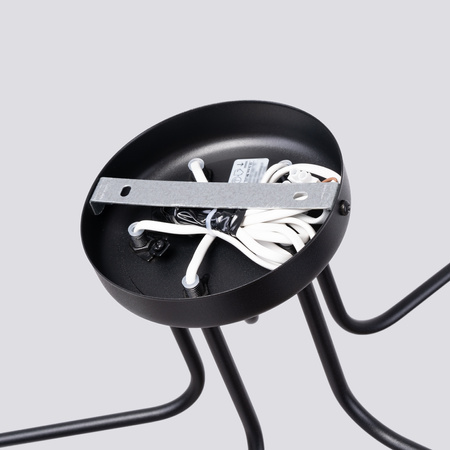 Lampa Wisząca Sufitowa Żyrandol 5x G9 Czarna Biała Astral French Sky SL.1663 Sollux