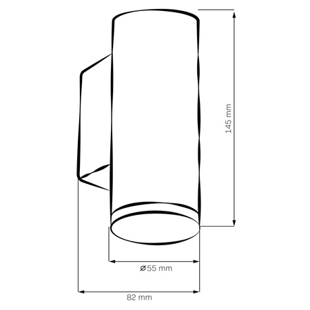 Kinkiet Ścienny Lampa Elewacyjna Zewnętrzna GU10 Czarny IP44 TURYN Sanico Goldlux
