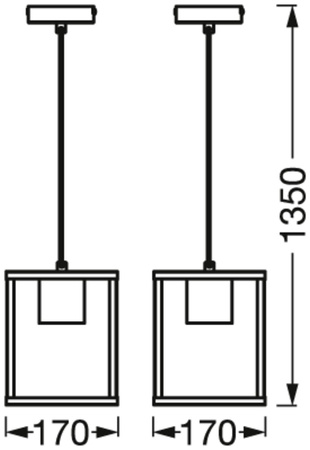 Lampa Sufitowa Wisząca E27 Zwis Czarny Dekoracyjna Decor Ledvance