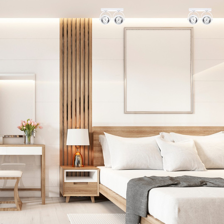 Oprawa Natynkowa Halogenowa Lugar Biała 2xAR111 GU10 Spot Milagro