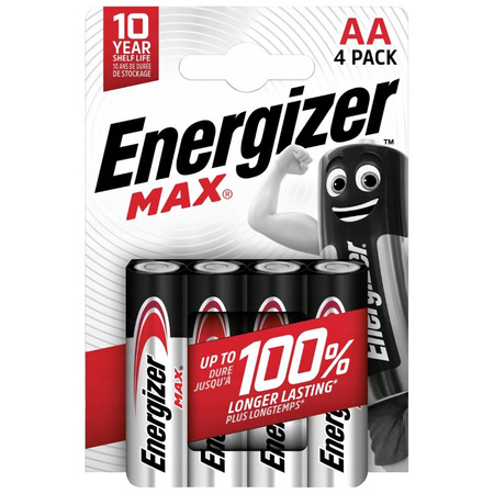 4x Baterie ENERGIZER MAX AA LR6 1,5V Blister Paluszki