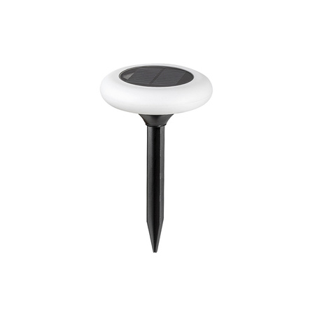 Lampa Ogrodowa Zewnętrzna Wbijana Solarna 0.6W 10lm 3000K RGB IP65 Czarny Nowoczesny Haiti Rabalux