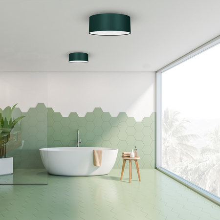 Plafon LED Lampa Sufitowa VERDE Zielona 2xE27 Ø40cm Milagro