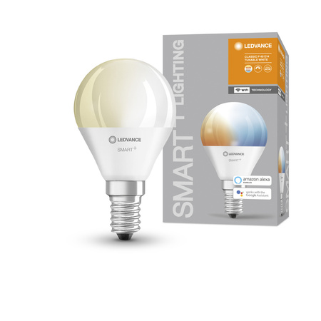 Żarówka LED E14 Kulka 4.9W = 40W 470lm CCT Ściemnialna SMART+ WiFi Mini Bulb Ledvance